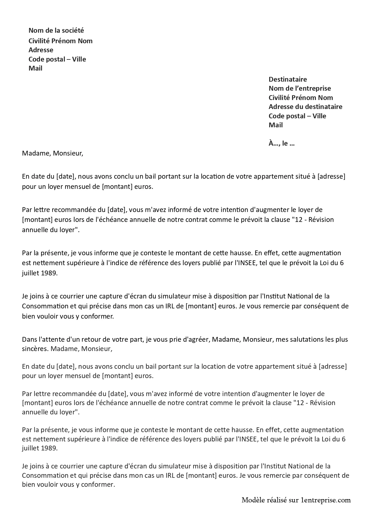 Contester une augmentation de loyer en cours de bail