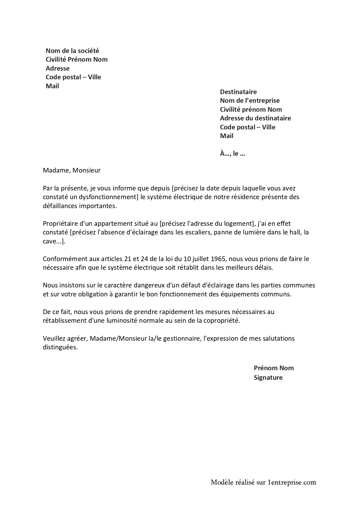 Signaler au syndic un problème d’éclairage dans les parties communes